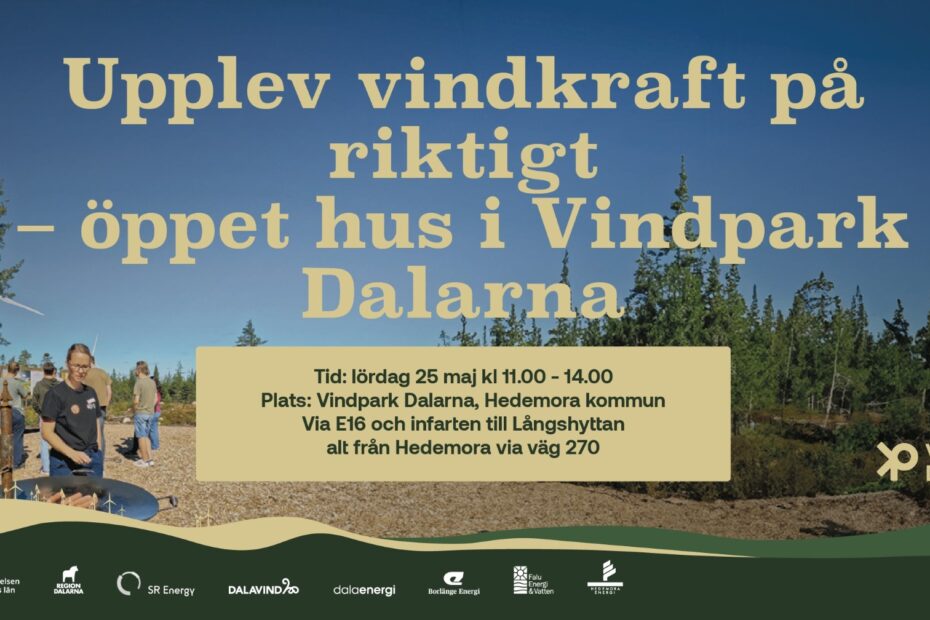 Öppet hus i Vindpark Dalarna 25 maj 2024